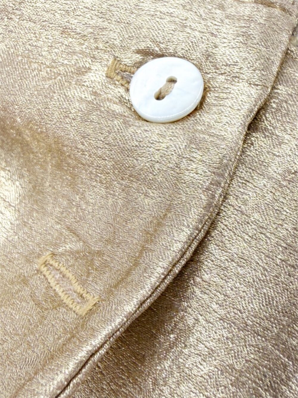 KAILIER Metallic Gold LSV Button-Down Shirt M - Picture 6 of 10
